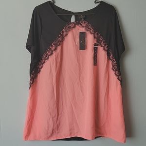 Worthington Pink and Black 1X shirt